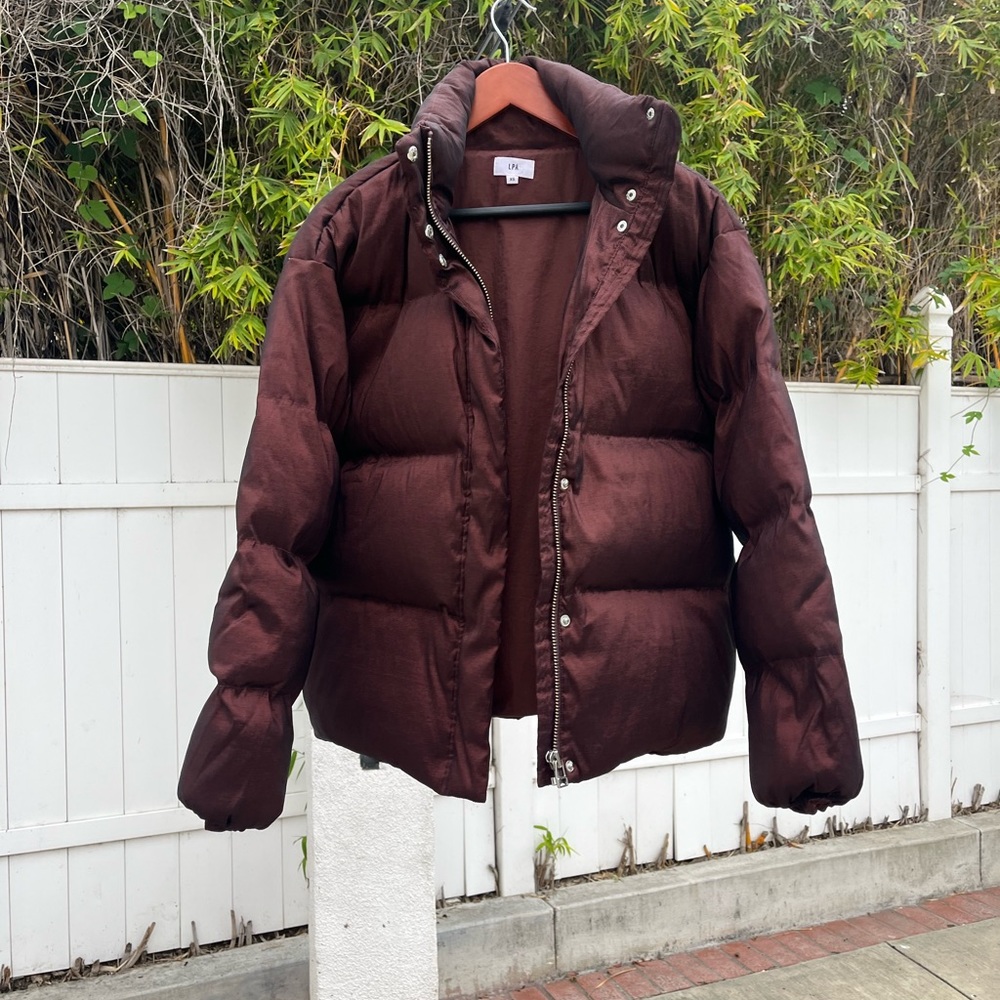 LPA Ethan down puffer jacket in brown